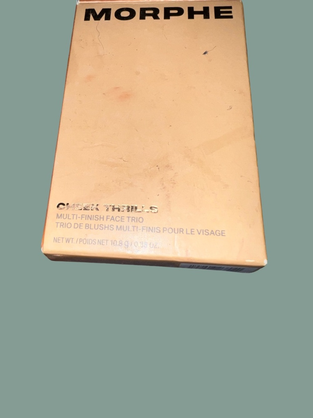 Morphe Cheek Thrills Multi-Finish Face Trio - Peach Gold Packaging